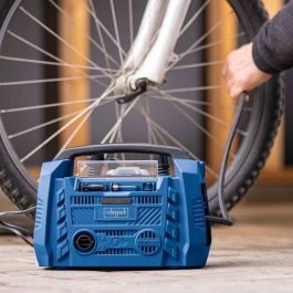 Scheppach SCH4046664216803 Compresor Eléctrico Híbrido Airforce 6 20V 10 bar Alimentación Batería/Red/Encendedor. Sin batería/cargador.