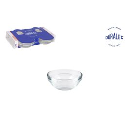 Duralex Set 4 Bols Apilables Lys Transparente Rojo, Ø6 cm/3,5 cl (24 Cajas)
