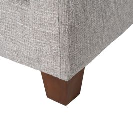 Sofá 3 Plazas Gris Tejido-Madera 221 X 90 X 87 cm