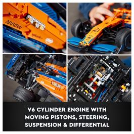 Lego 42141 Technic The McLaren Formula 1 2022 Race Car, modelo a escala F1, kit de construcción para adultos