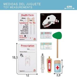 Hospital veterinario de madera con 17 piezas 47,5x47,5x75,5 cm Hospital veterinario de madera con 17 piezas 47,5x47,5x75,5 cm