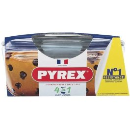 Pyrex Cacerola Essentials Vidrio Transparente 1 L + 0.4 L Resistente Al Choque Térmico