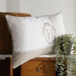 Cojín - HOY - CHARME - Estampado x Chambray x Bordado Berenice - 30 x 50 cm