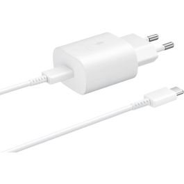 Samsung Cargador Rápido USB Tipo C 25W Blanco OEM con Cable 1m para Galaxy