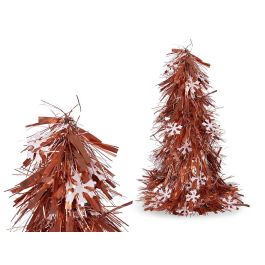 Krist+ Árbol Navideño Espumillón 30 cm Alto, Base 20x20 cm, Cobre y Blanco, Plástico (48 Unidades) Precio: 73.50000042. SKU: B13V7C9LYS