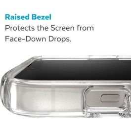 Speck Presidio Perfect Clear Funda Transparente MagSafe para iPhone 14 Plus y 15 Plus con Protección Caídas y Microban Antimicrobiana