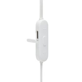 JBL JBLT125BTWHT Auriculares In-Ear Inalámbricos con Micrófono Bluetooth 5.0, 16h Batería, Pure Bass, Carga Rápida, Blancos