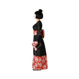 Disfraz de Geisha Kimono Negro para Mujer Adulto Tallas M-L - Halloween, Carnaval, Fiesta Temática