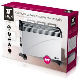 Thulos Convector Turbo CH2001 2000W, 3 Ajustes de Temperatura, Termostato Regulable, Protección Contra Sobrecargas