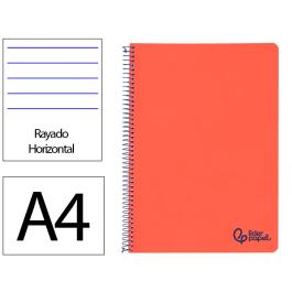 Liderpapel Cuaderno espiral Wonder A4, Tapa Plástico, 80 Hojas, 90gr, Rayado Horizontal con Margen, Color Rojo Precio: 14.58999971. SKU: B1FDEXDB6V
