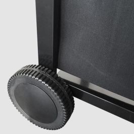 Garden Max GAR3326880018384 Plancha Mérida Acero Esmaltado 75x35 cm con Carro y 4 Luces Negra