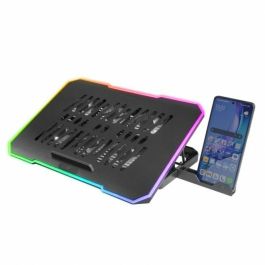 Mars Gaming MNBC7 Base Refrigeradora para Portátiles hasta 16" con 6 Ventiladores, Iluminación RGB, Stand 6 Posiciones, Soporte Móvil y 2 USB Mars Gaming MNBC7 Base Refrigeradora para Portátiles hasta 16" con 6 Ventiladores, Iluminación RGB, Stand 6 Posiciones, Soporte Móvil y 2 USB