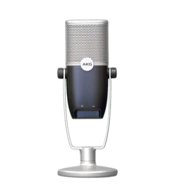 AKG Micrófono C22 USB para Podcasts, Streaming y Gaming con Tarjeta de Sonido Dual 24 bits/96 kHz y Doble Cápsula