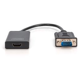 Digitus Convertidor VGA a HDMI Full HD 1080p Negro
