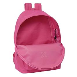Safta Mochila Doble para Portátil 15,6"+USB Munich Básicos Fucsia 31x44x18 cm