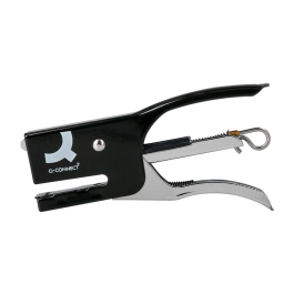 Q-connect Grapadora Tenaza KF22340 Metálica Color Negro Capacidad 12 Hojas Usa Grapas Número 10