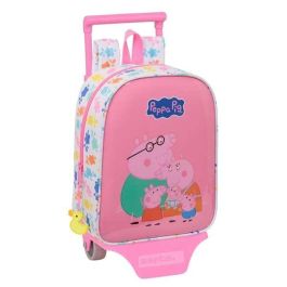 Safta Mochila 232+carro 805 Peppa Pig "Baby Pig" 22x27x10cm con Carro para Niños de 3 Años+