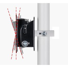 B-Tech CCTV Ceiling Mount with Tilt Adjustment, For A Tilted Flat Screen & Dome Camera, 1036mm, white