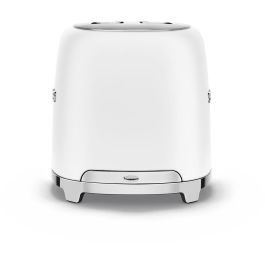 Smeg TSF01WHMEU Tostador de Pan de 2 Ranuras, Diseño Estilo Retro Años 50, Acabado Blanco Mate