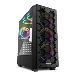 Sharkoon RGB HEX Caja de PC Gaming con Panel de Cristal Templado y RGB Direccionable en Negro Precio: 112.50000047. SKU: B1CPM45VPP