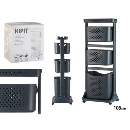Kipit Ropero Plástico 3 Alturas con Ruedas Antracita 33x112x43 cm Precio: 30.68999956. SKU: S3610049