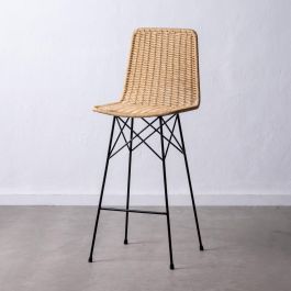 Taburete Natural-Negro Pp/Metal Salón 45 X 41 X 113 cm Precio: 209.0033. SKU: B1G6WTJDZY