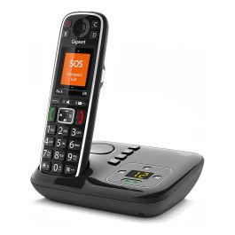 Gigaset E720A Teléfono Inalámbrico Negro DECT/Analógico con Contestador y Pantalla de 2.2"