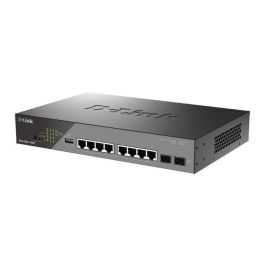 D-Link DSS-200G Switch Gigabit Ethernet 8x 10/100/1000 Mbps PoE, 2x SFP 1000 Mbps, PoE 130W, 6kV Protección Contra Sobretensiones, Color Gris