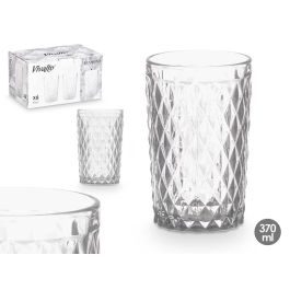 Vaso Diamante Transparente 370 ml Vivalto - Vidrio 8x12.8x8 cm (24 Unidades) Precio: 36.49999969. SKU: B13B2W9HNC