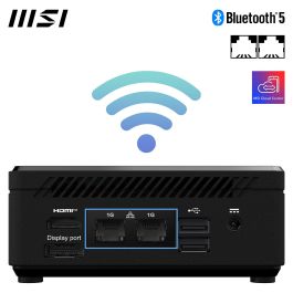 MSI Cubi N ADL-006DE Mini PC Intel N200/4GB RAM/128GB SSD Windows 11 Pro Negro 124mm x 124mm x 53.7mm