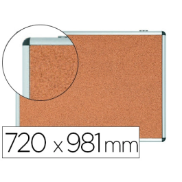 Bi-office Vitrina de Anuncios Interior Fondo Corcho Marco Aluminio Cerradura 720x981 mm