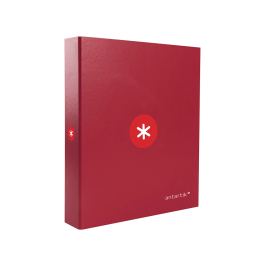 Antartik Carpeta 4 Anillas 40 mm Mixtas Antartik A4 Forrada Color Frambuesa