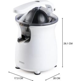 Domo DO9269J - Exprimidor de Cítricos con Palanca para Extracción de Zumo Rápida, 160W de Potencia, Jarra de 460ml, Color Blanco