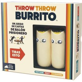 Asmodee Juego Throw Throw Burrito Combinación de Juego de Cartas y Balón Prisionero Edad Mínima 7 Años