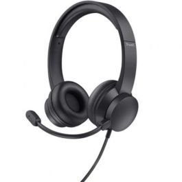 Trust Auriculares Estéreo Hs-201 con Micrófono Flexible y Ajustable, USB, Negro Precio: 16.89000038. SKU: B1EMFFC57C