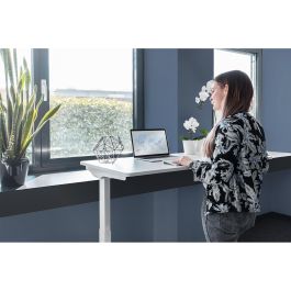 Digitus Escritorio Eléctrico de Altura Ajustable para Oficina y Casa 1200x600 mm Blanco