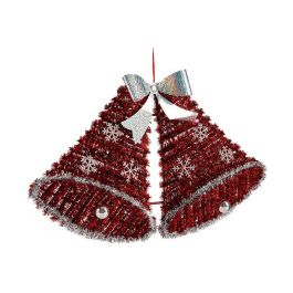 Campanas Navideñas Espumillón con LED Rojo Plata Krist+ 52x31.5x7.5 cm (12 Unidades) Precio: 92.69000026. SKU: B1JMB933QB
