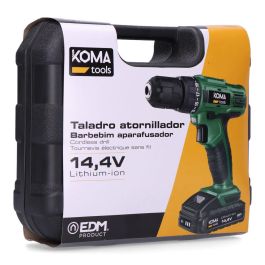 Koma Tools 14v-ta-k Taladro Atornillador a Batería 14.4V 1.5Ah 0-700RPM 18Nm con Portabrocas Automático Ø10mm, Maletín, Batería y Cargador Koma Tools 14v-ta-k Taladro Atornillador a Batería 14.4V 1.5Ah 0-700RPM 18Nm con Portabrocas Automático Ø10mm, Maletín, Batería y Cargador