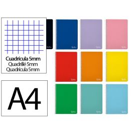 Cuaderno Espiral Liderpapel A4 Witty Tapa Dura 80H 90 gr Cuadro 5 mm Con Margen Colores Surtidos Precio: 19.98999981. SKU: B147DHDTSC