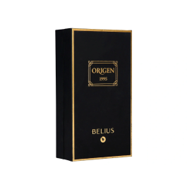 Belius Origen 1995 Pluma Estilográfica y Tinta Negra, Aluminio Cepillado Negro, Sistema Embolo, Grosor M, Caja Regalo
