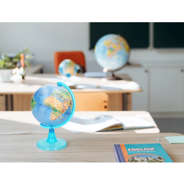 Liderpapel Globo Terráqueo Mapa Físico Diámetro 15 cm Esfera Decoración Hogar Oficina Regalo