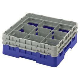 CAMBRO - 9S434-416 - Cesta de lavado 9 comp. 2 alturas - 14,8 cm Ø máx. - alt. máx. 13,5 cm - 50 x 50 x 18,4 cm - Arándano Precio: 60.5. SKU: B1ANWTEPCT
