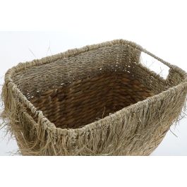 DKD Home Decor Cesta Colonial Set de 2 Junco Marrón 40 x 30 x 26 cm
