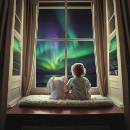 Clementoni CLE8005125529216 Mi Conejo Polar Proyector de Auroras Boreales