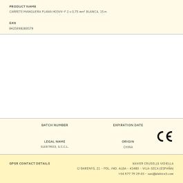 Edm Carrete manguera plana h03vv-f 2 x 0,75 mm² blanca, 15 m