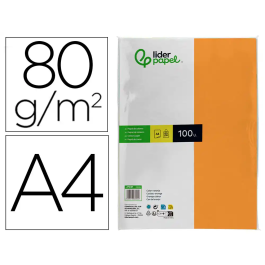 Liderpapel Papel Color A4 80gr Naranja Paquete de 100 Hojas Precio: 4.49999968. SKU: B189CZLBG8