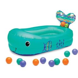 Infantino INF0773554050165 Bañera Inflable de Ballenas con Bolas de Juego Integradas y Térmica 76x45 cm