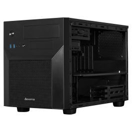 Chieftec CI-02B-OP Caja de PC Cubo Negro para micro ATX y Mini-ITX con Fuente de Alimentación
