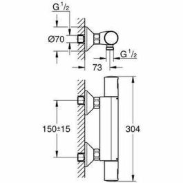 GROHE 345942430 Mezclador Termostático de Ducha Precision Start Negro Mate, para Montaje en Pared Visto con Ahorro de Agua GROHE 345942430 Mezclador Termostático de Ducha Precision Start Negro Mate, para Montaje en Pared Visto con Ahorro de Agua