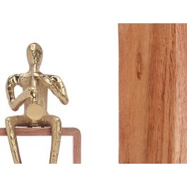 Figura de Saxofón en Metal Oro con Soporte de Madera Giftdecor 13x27x13 cm (6 Unidades) Figura de Saxofón en Metal Oro con Soporte de Madera Giftdecor 13x27x13 cm (6 Unidades)